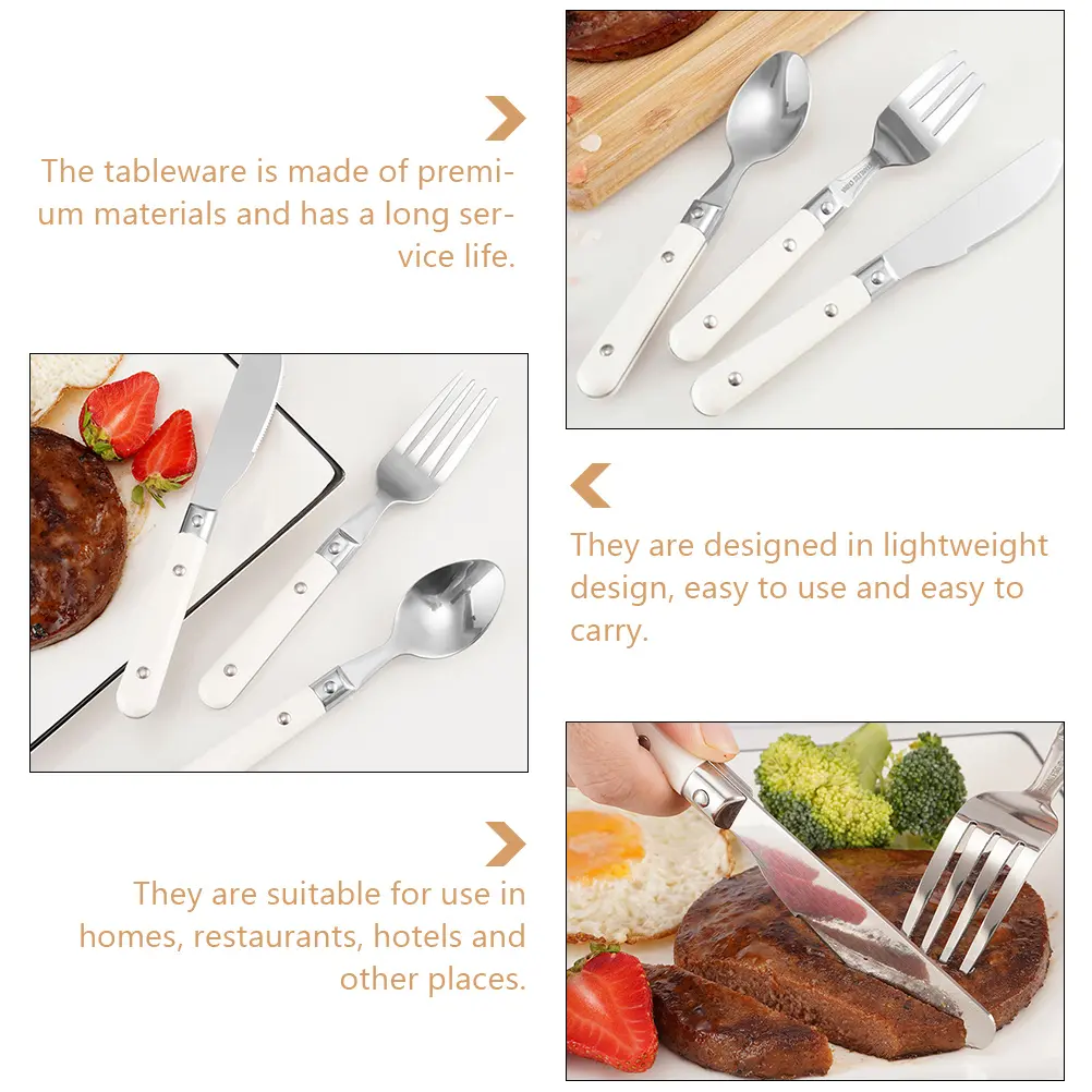 1 set Children's Knife Fork Spoon Set Stainless Steel Lightweight Tableware Home Restaurant Use Gift Kitchen Utensils
