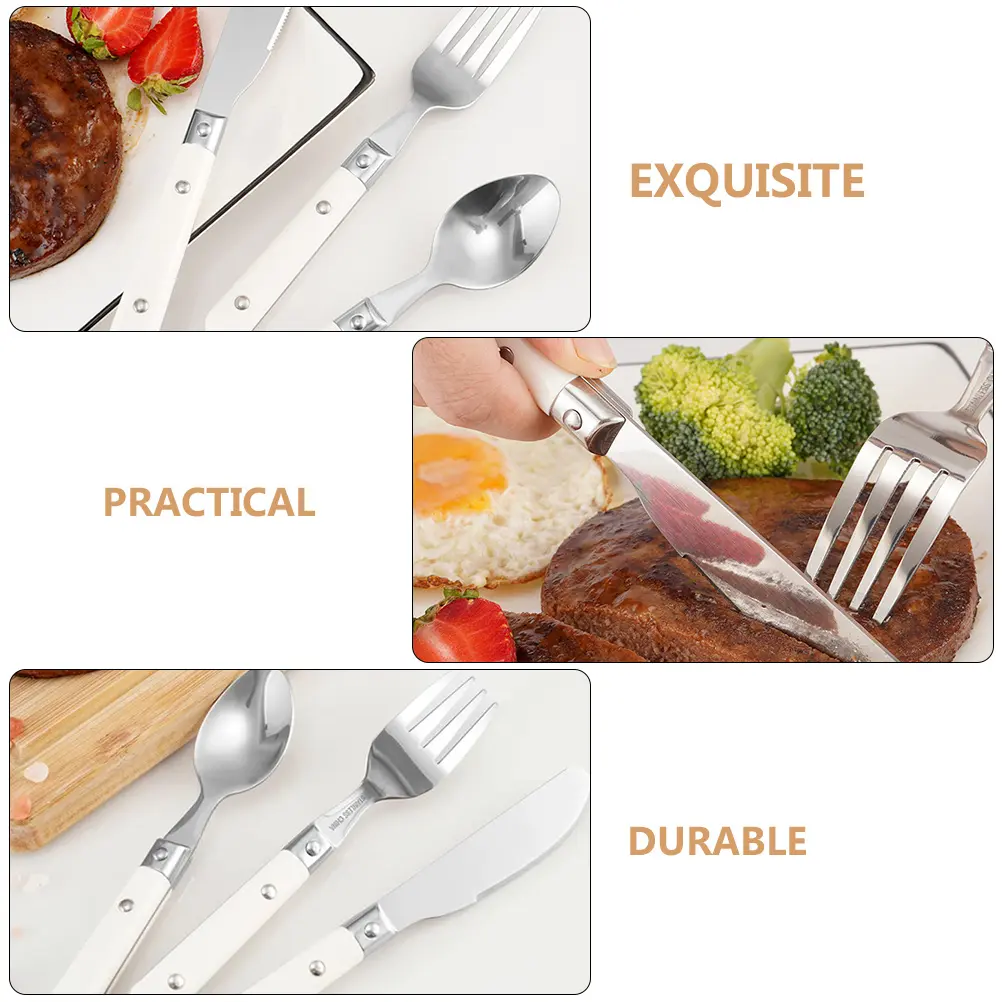 1 set Children's Knife Fork Spoon Set Stainless Steel Lightweight Tableware Home Restaurant Use Gift Kitchen Utensils