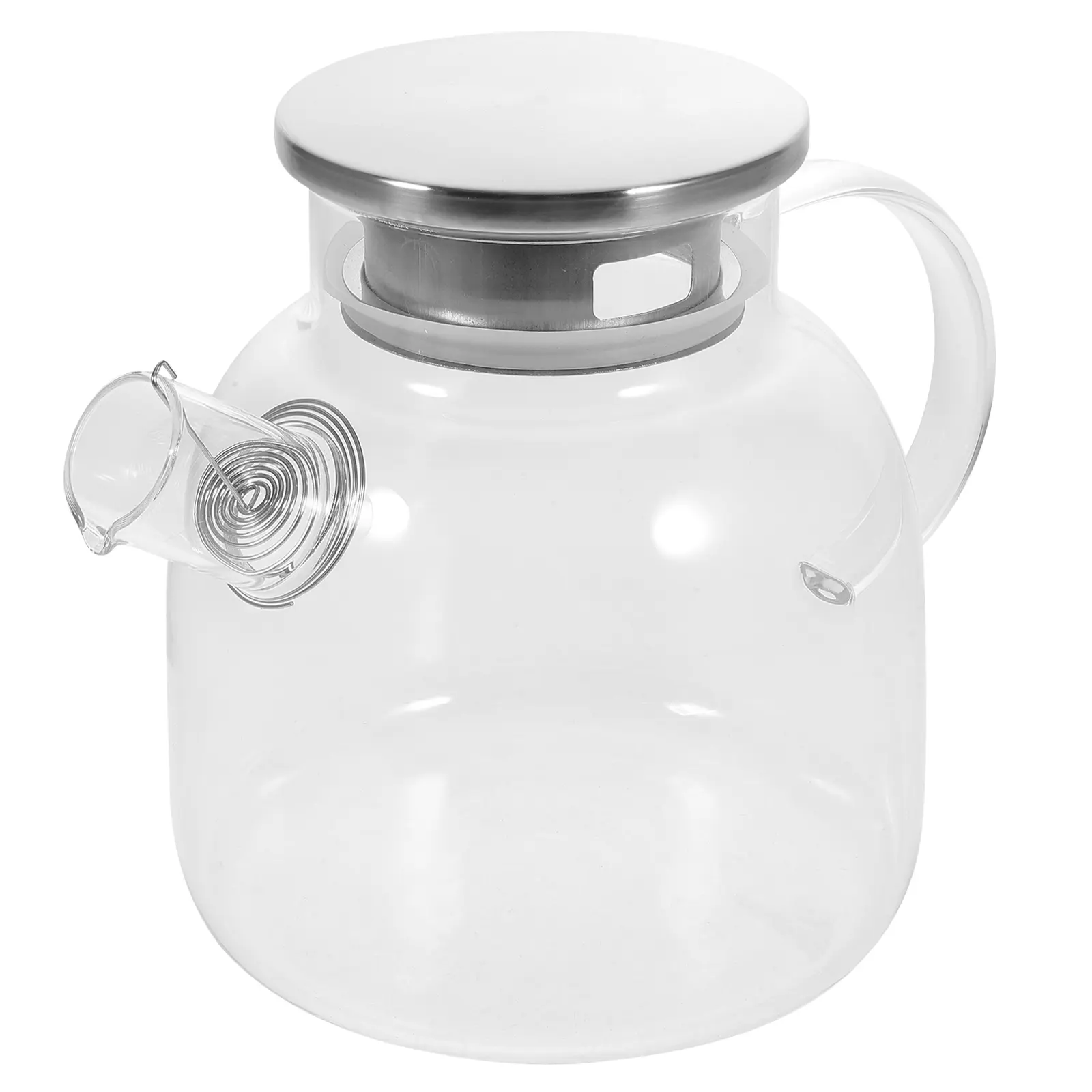 Large Capacity Teapot Clear Kettle Fruit Loose Leaf Steeper Pots Glass Stovetop