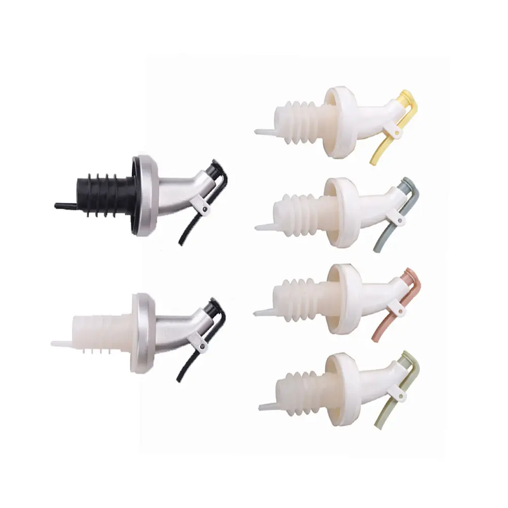 6pcs Oil Bottle Spout Leakproof Silicone Pourer Liquor Dispenser for Juice Syrup Spirits Vinegar Dustproof Anti Drip