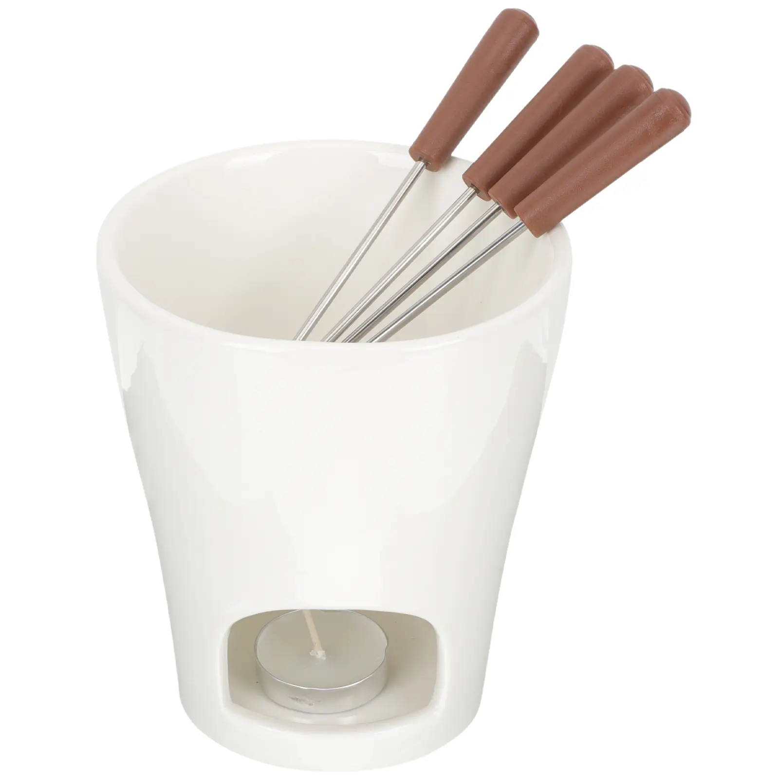 Chocolate Melting Furnace Ceramic Cheese Warmer Cup Fondue Hot