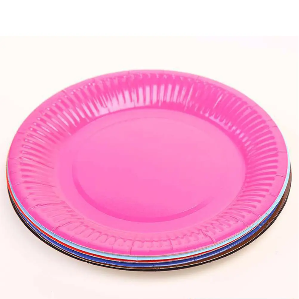 60 Pcs Kids Painting Plates Disposable Art Coloring Supplies Children Trays Drawing Paper Craft DIY Pulp Plates Smooth Polishing
