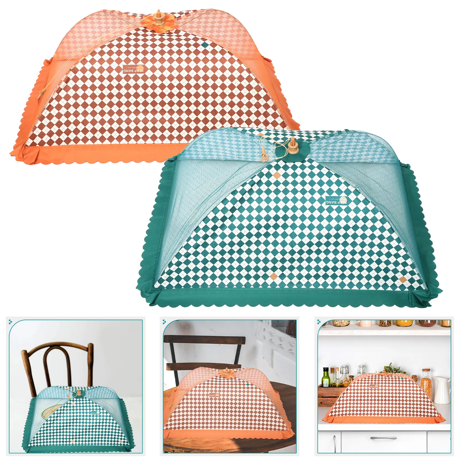 2Pcs Foldable Accessory Dome Outdoor Cover Mesh Food Food Tent Dome 50x70cm Picnic Dining Table Camouflage Pattern