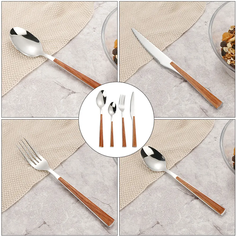 Stainless Steel Stainless Steel Cutlery Set Set 304 Flatware Suite Spoon Knife Fork Safe Ergonomic Home Restaurant Party
