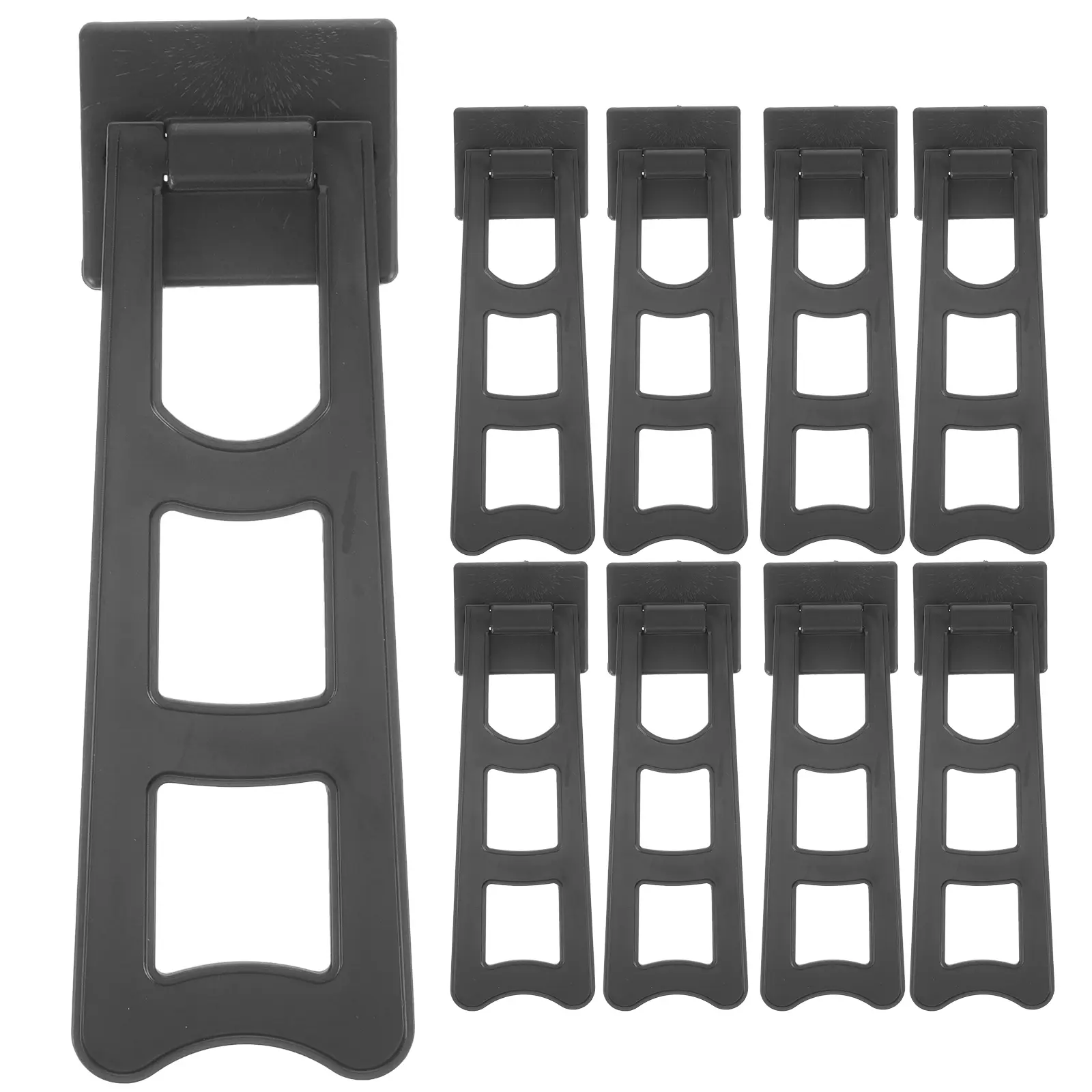 10 Pcs Black Trapezoid Photo Frame Stand Plastic Easel Support Bracket Display Holder Desktop Picture Rack Frame Section
