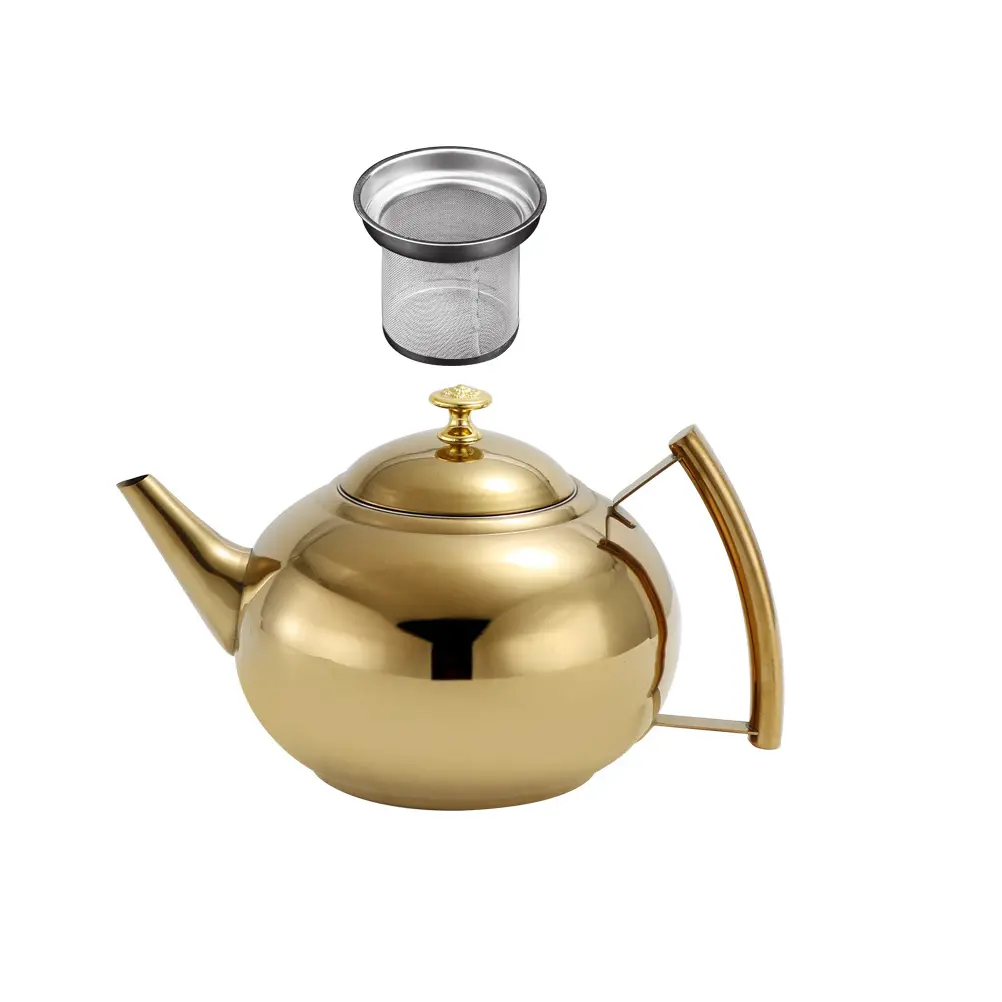 Stainless Steel Handle Lift Pot Teapots Stovetop Kettle Heat Resistant Tea Maker for Loose Leaf Infuser Home Use Gift