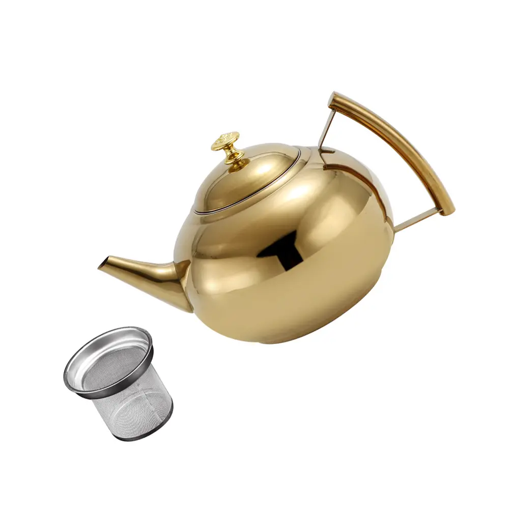 Stainless Steel Handle Lift Pot Teapots Stovetop Kettle Heat Resistant Tea Maker for Loose Leaf Infuser Home Use Gift