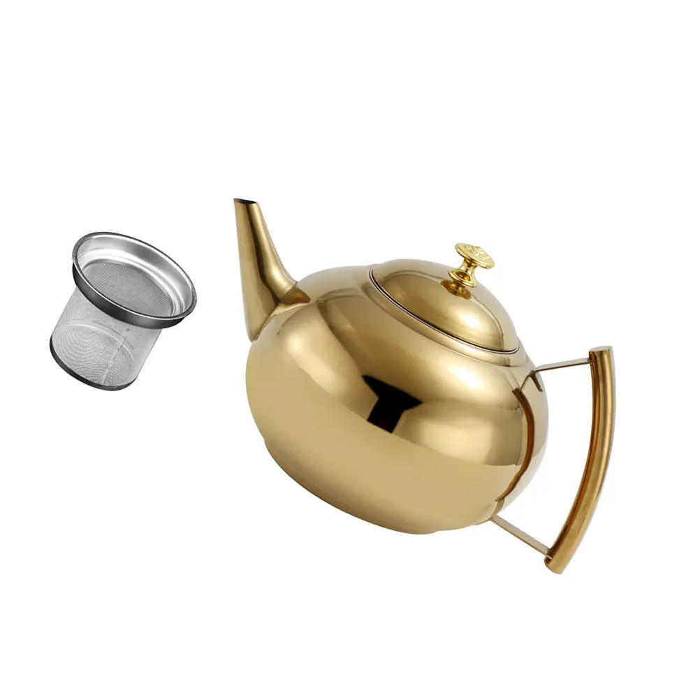 Stainless Steel Handle Lift Pot Teapots Stovetop Kettle Heat Resistant Tea Maker for Loose Leaf Infuser Home Use Gift