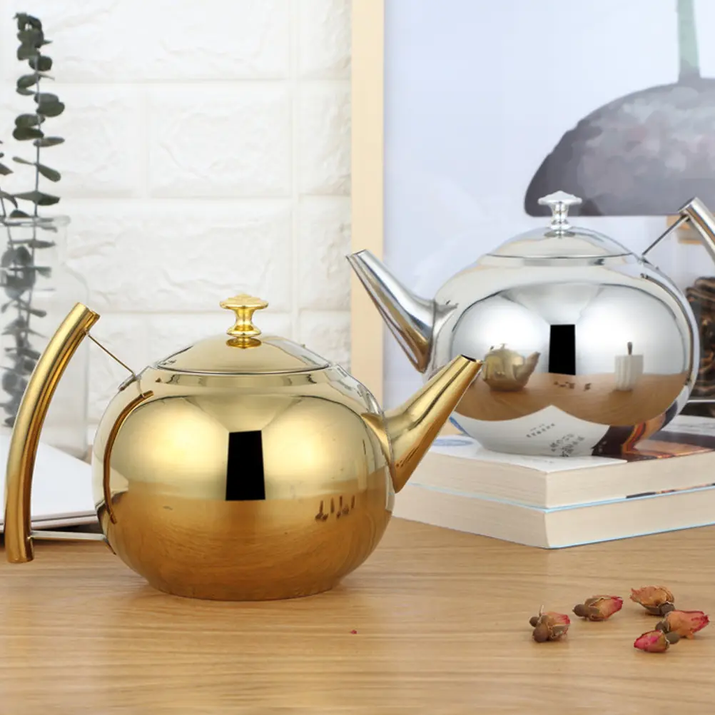 Stainless Steel Handle Lift Pot Teapots Stovetop Kettle Heat Resistant Tea Maker for Loose Leaf Infuser Home Use Gift