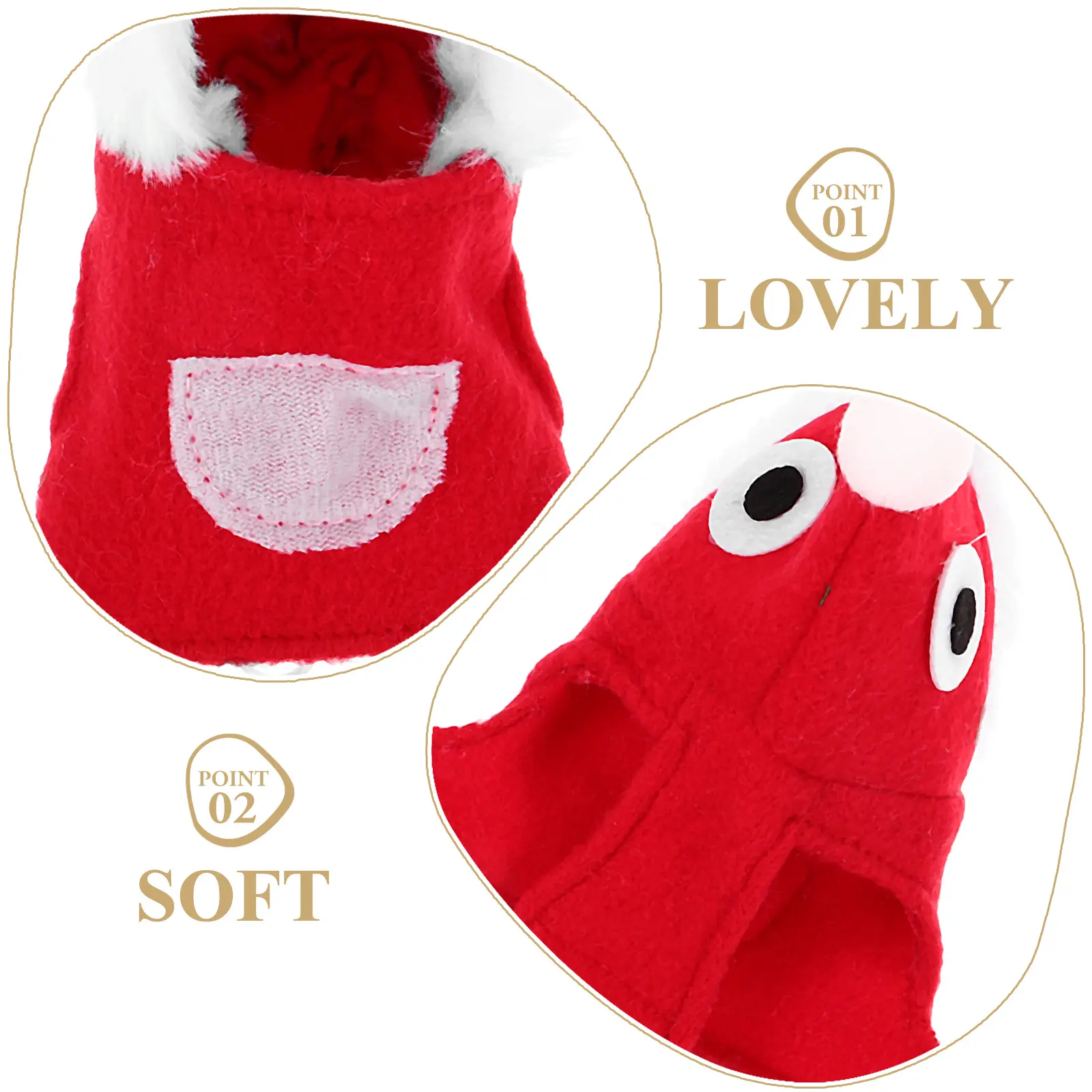 Parrot Clothes Xmas Costume Red S Durable Comfort Material Easy Wear Clean Pet Bird Clothing Frog Style Party Prop Christmas
