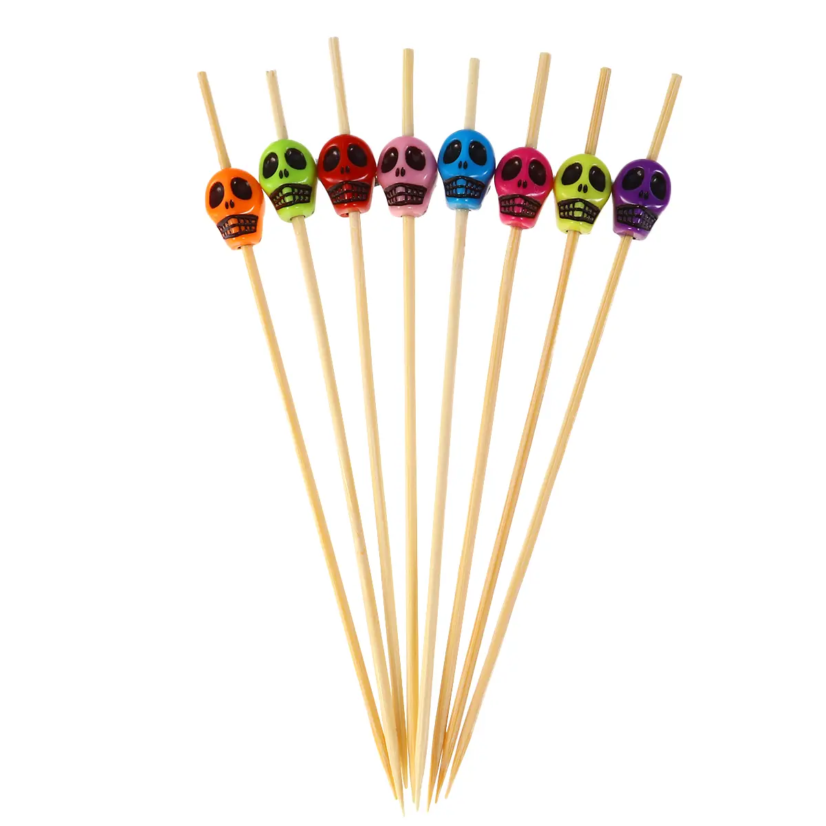 100pcs Bamboo Fruit Picks Elegant Handmade Cocktail Skewers Appetizer Display Finger Food Garnish Decor Sandwiches Mini Burgers
