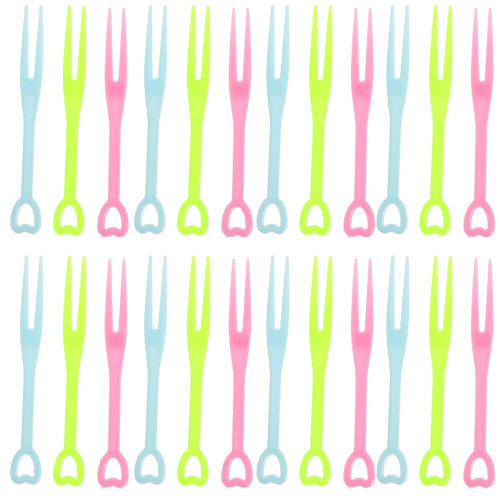 200pcs Disposable Fruit Forks Transparent Plastic Dessert Picks PP Material Long Handle Hygienic Food Serving Tool Household