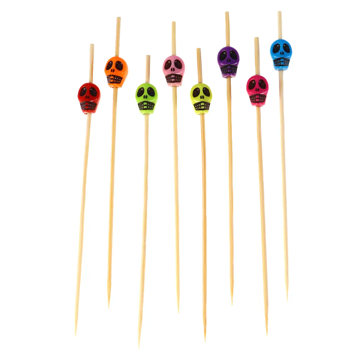 100pcs Bamboo Fruit Picks Elegant Handmade Cocktail Skewers Appetizer Display Finger Food Garnish Decor Sandwiches Mini Burgers