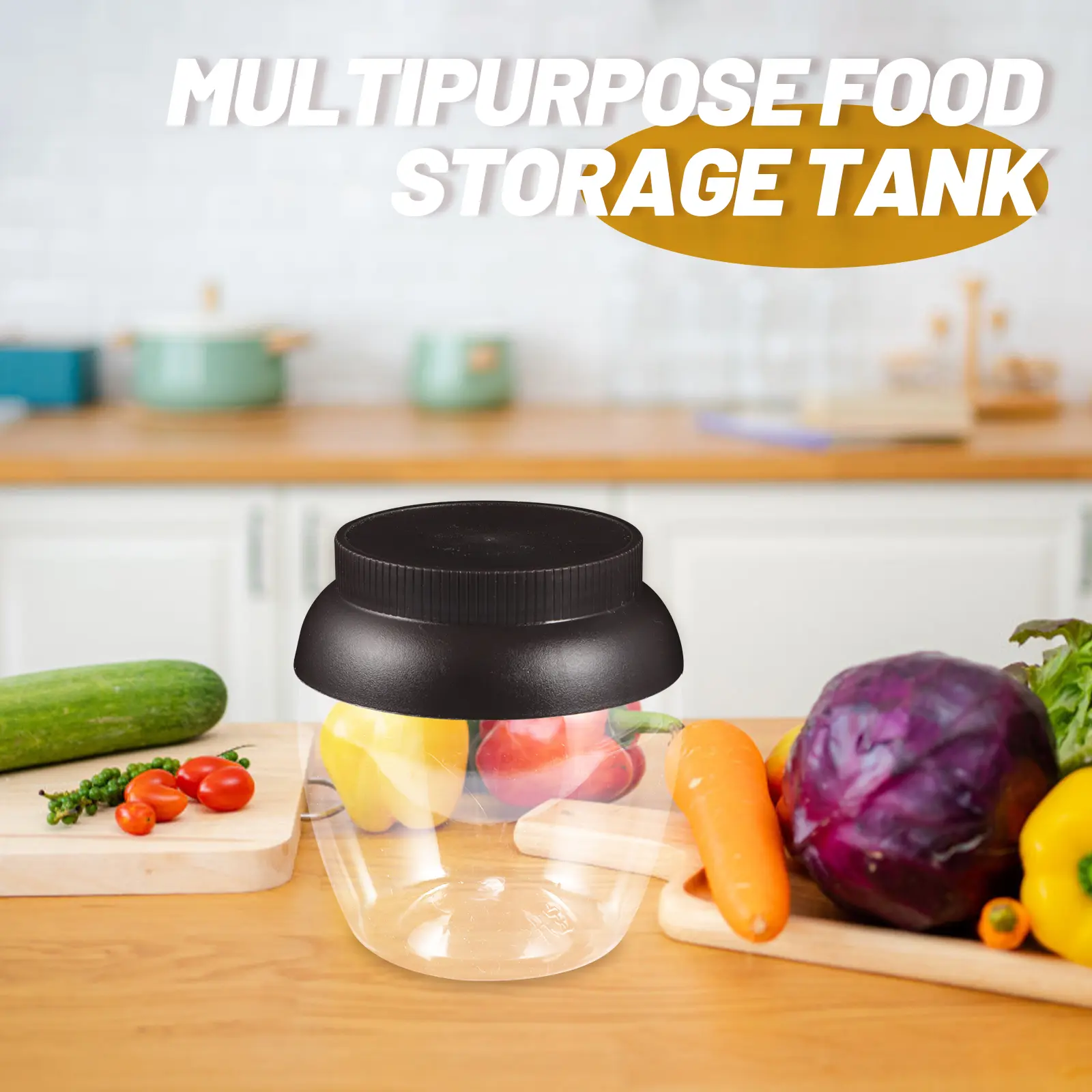 4 Pcs Pickle Jar Brewing Container Fermentaition Plastic Jars for Pickling The Pet Kitchen Chinese