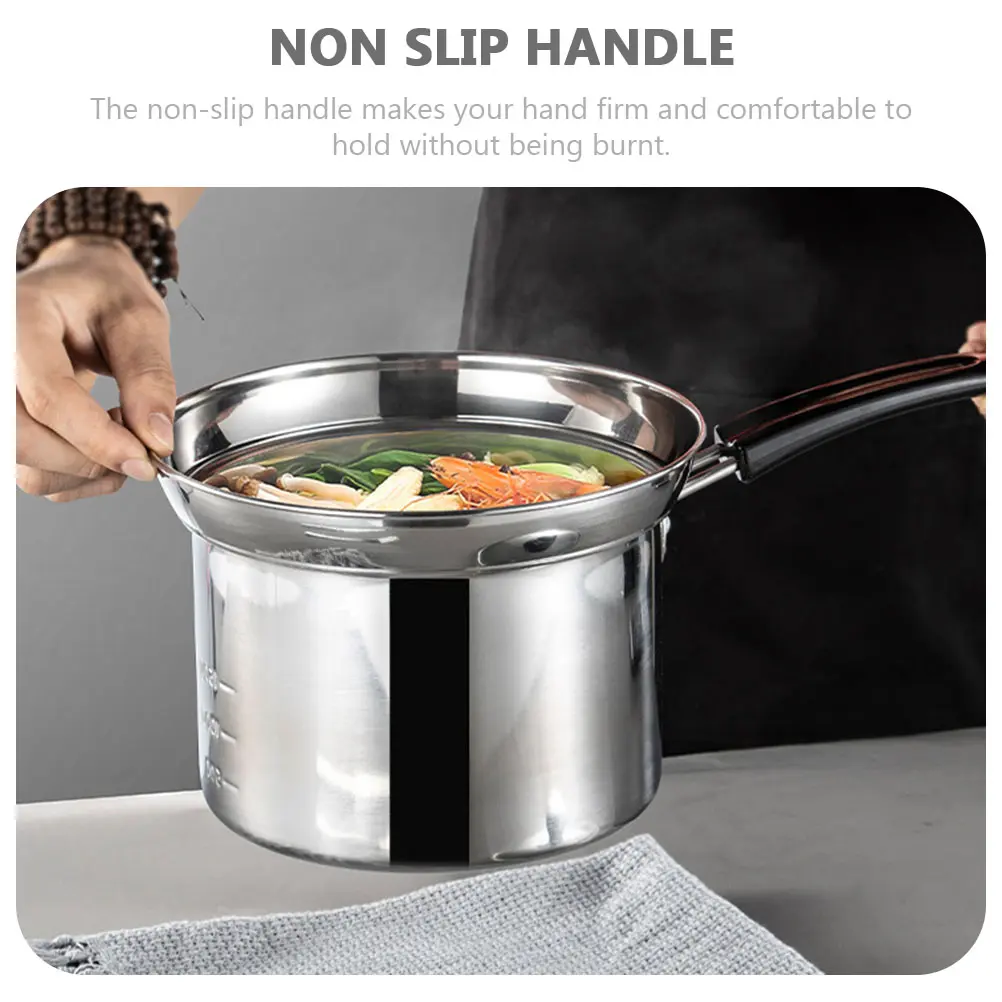 1 set Noodle Pot Filter Basket Stainless Steel Saucepan Kitchen Strainer Kitchen Strainer Non Stick Easy Clean Cookware