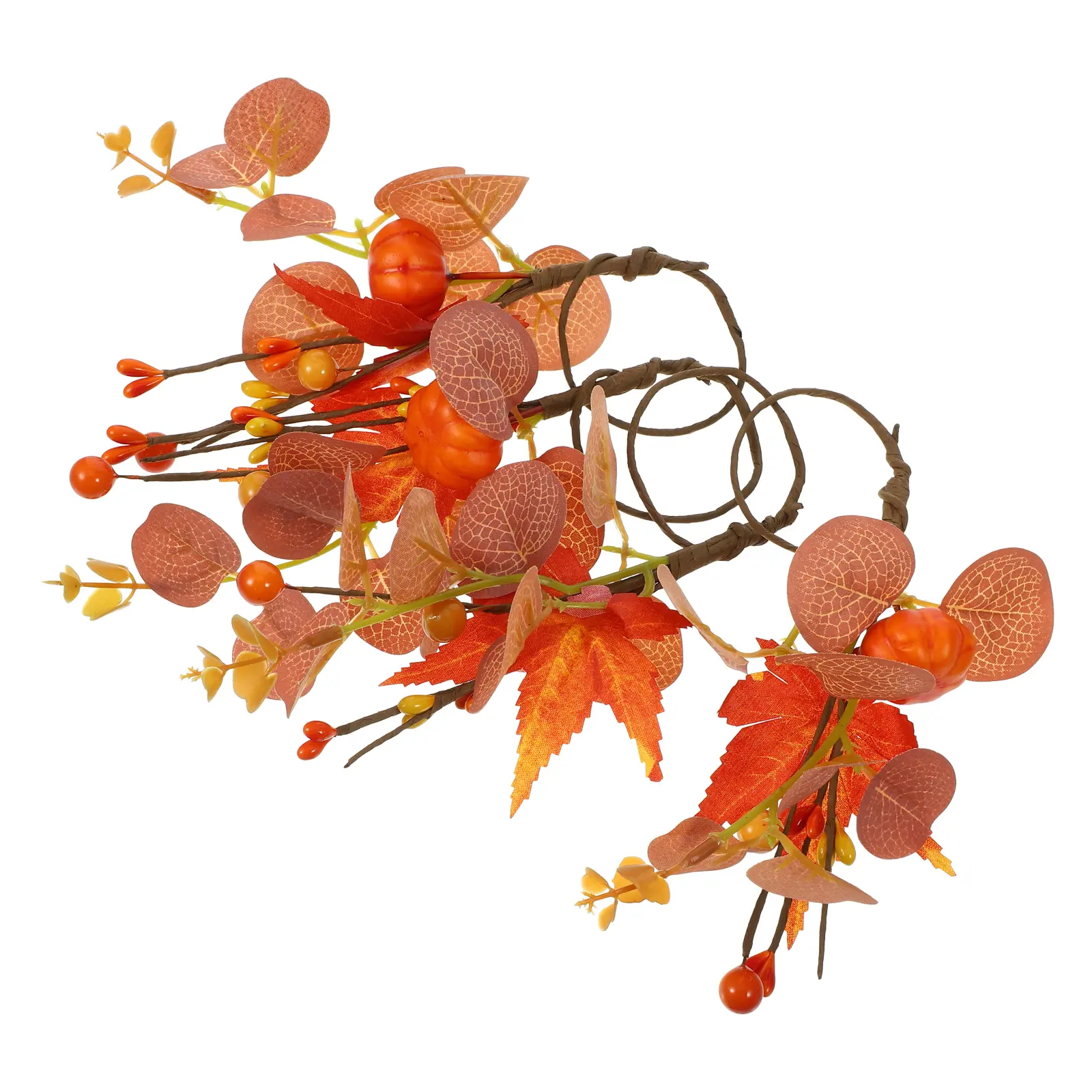 4pcs Napkin Rings Artificial Maple Leaf Thanksgiving Reusable Fall Serviette Buckles Easy Clean Lightweight