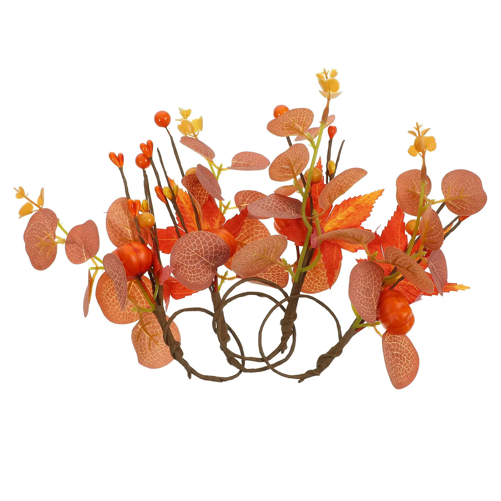 4pcs Napkin Rings Artificial Maple Leaf Thanksgiving Reusable Fall Serviette Buckles Easy Clean Lightweight