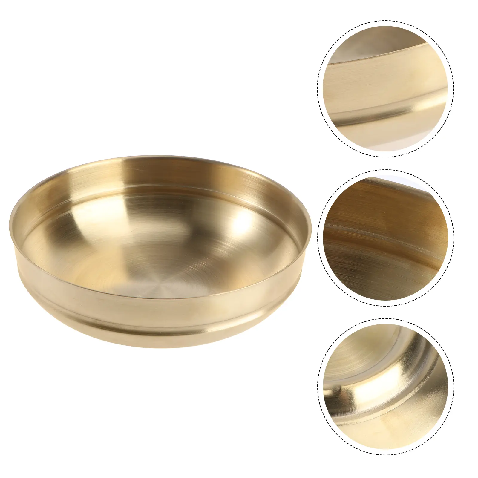 Stainless Steel Cold Noodle Bowl Golden Kitchen Ramen Mixed Rice Soup Instant Noodle Tableware Large Size Homeware