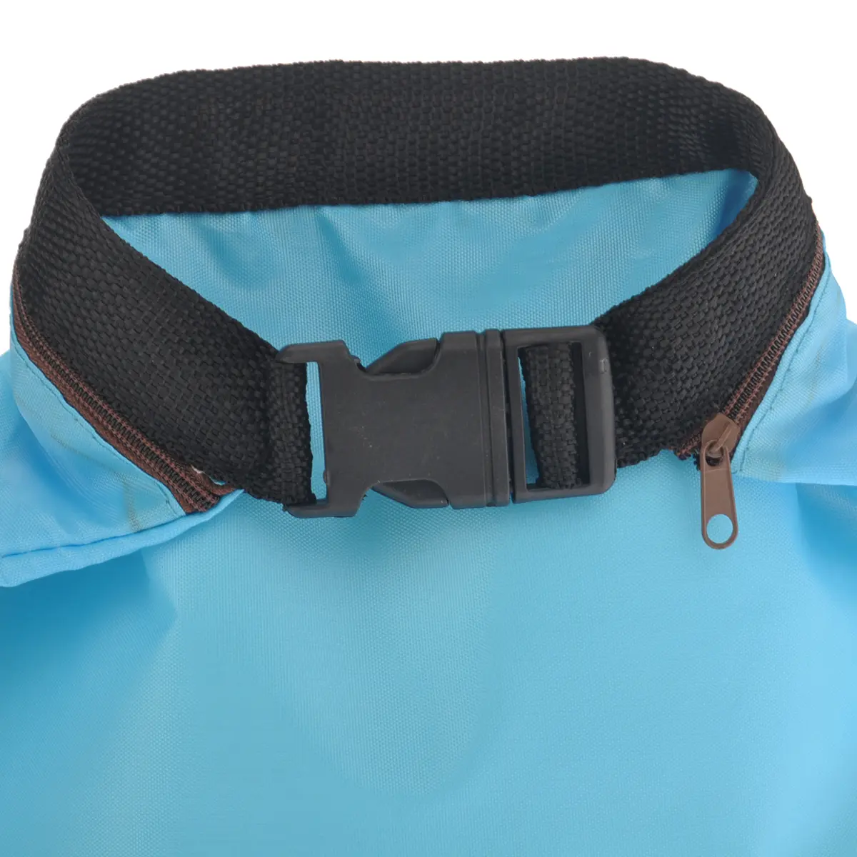 Insulated Lunch Bag 28x27x9cm Sky Blue Nylon Thermal Aluminum Foil PE Foam Zipper Keeps Food Warm Fresh Cooler Tote