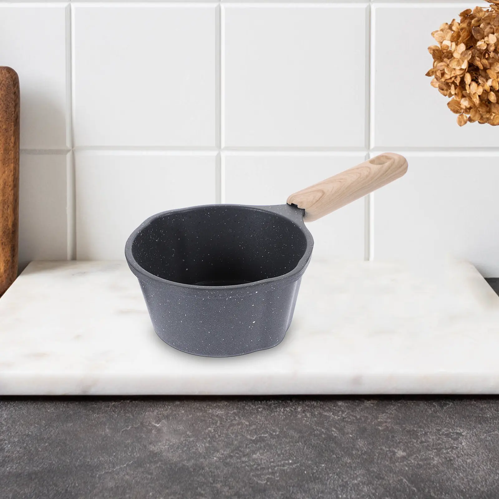Non Stick Pan Small Induction Saucepan Oil Heating Nonstick Aluminum Fry Cooking Pot Mini Portable Coating Multi