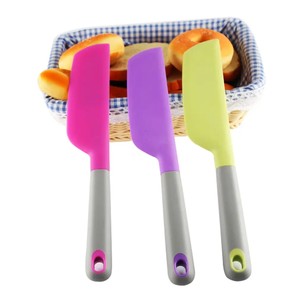 Temperature Resistant Silicone Spatula Scraper For Cooking Baking Butter Mixing Easy Grip Kitchen Tool