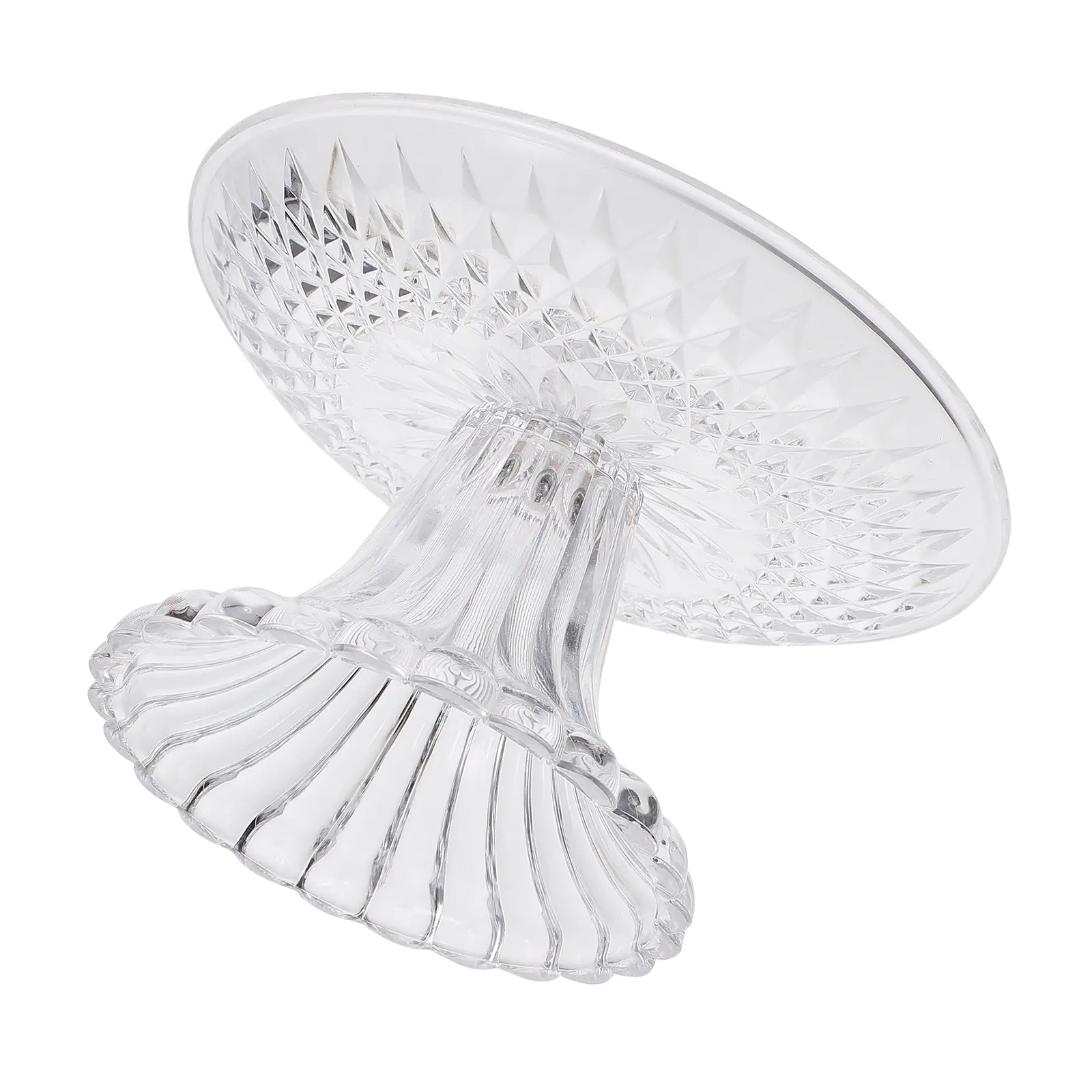 1pc Acrylic Fruit Plate Decorative Tray Display Stand Dessert Bowl Party Wedding Serving Platter Snack Container Light Weight