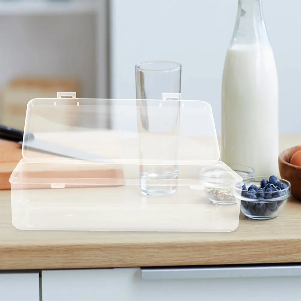2pcs Cheese Slice Containers Transparent Storage Boxes for Fridge Large Capacity Food Organizers Non Freezable Secure Lids