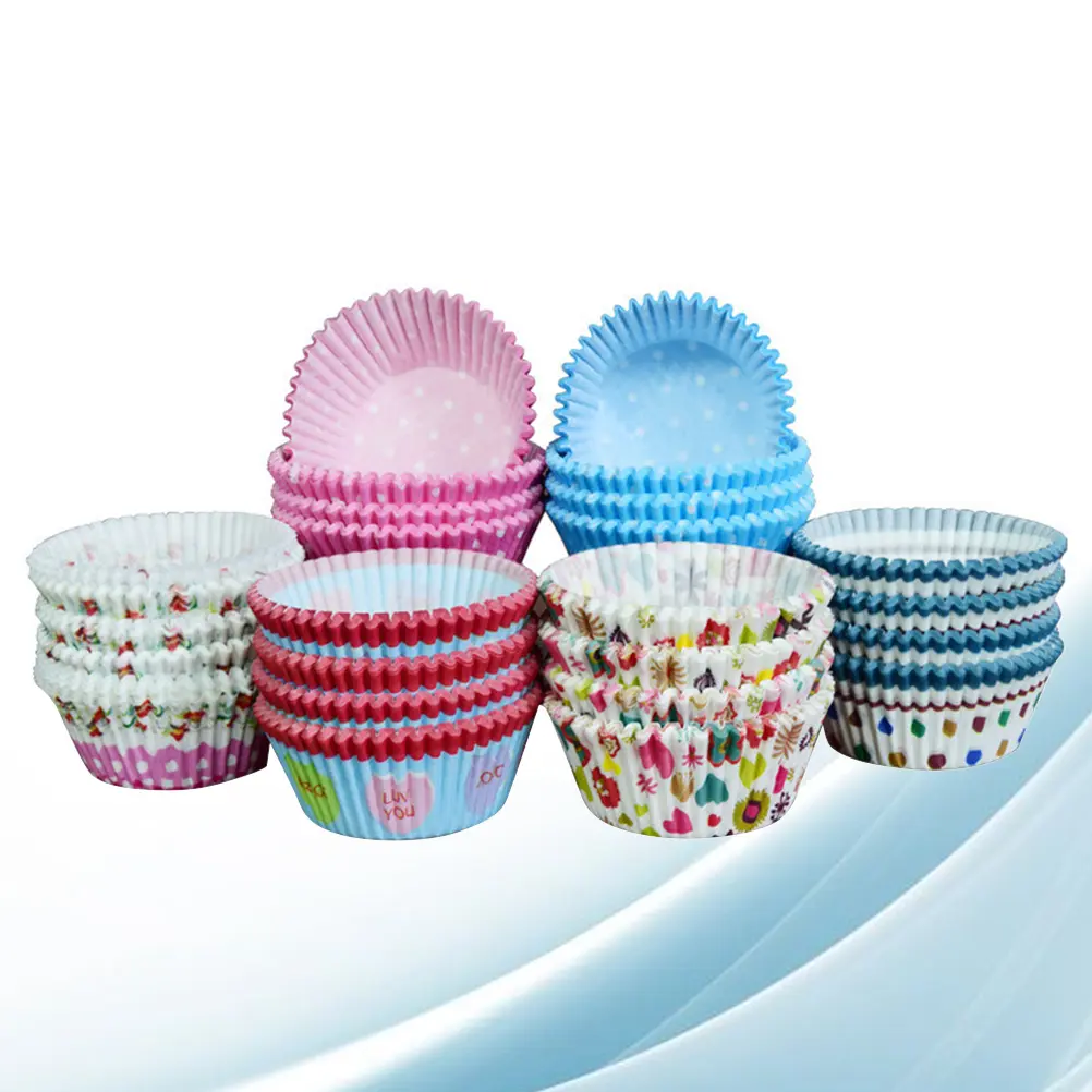 80 Pcs Cake Cups Paper Baking Tray Liners Oil Proof Cupcake Wrappers Holders Chic Vintage Parties