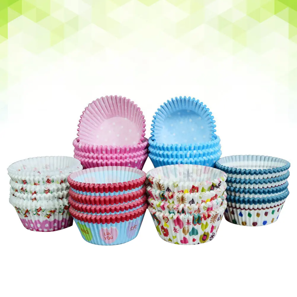 80 Pcs Cake Cups Paper Baking Tray Liners Oil Proof Cupcake Wrappers Holders Chic Vintage Parties