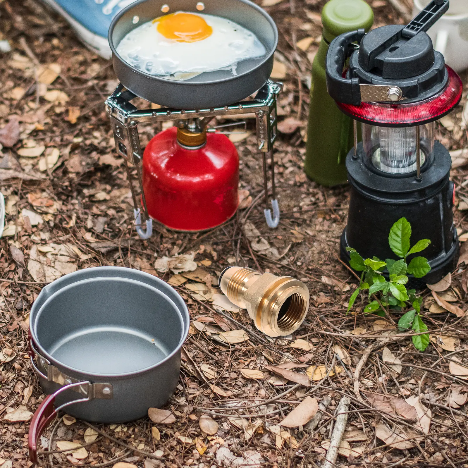 Propane Tank Adapter Quick Connect Fittings Camp Stove Convert Gas Furnace Camping Outdoor BBQ Grills Water Heaters Durable Easy