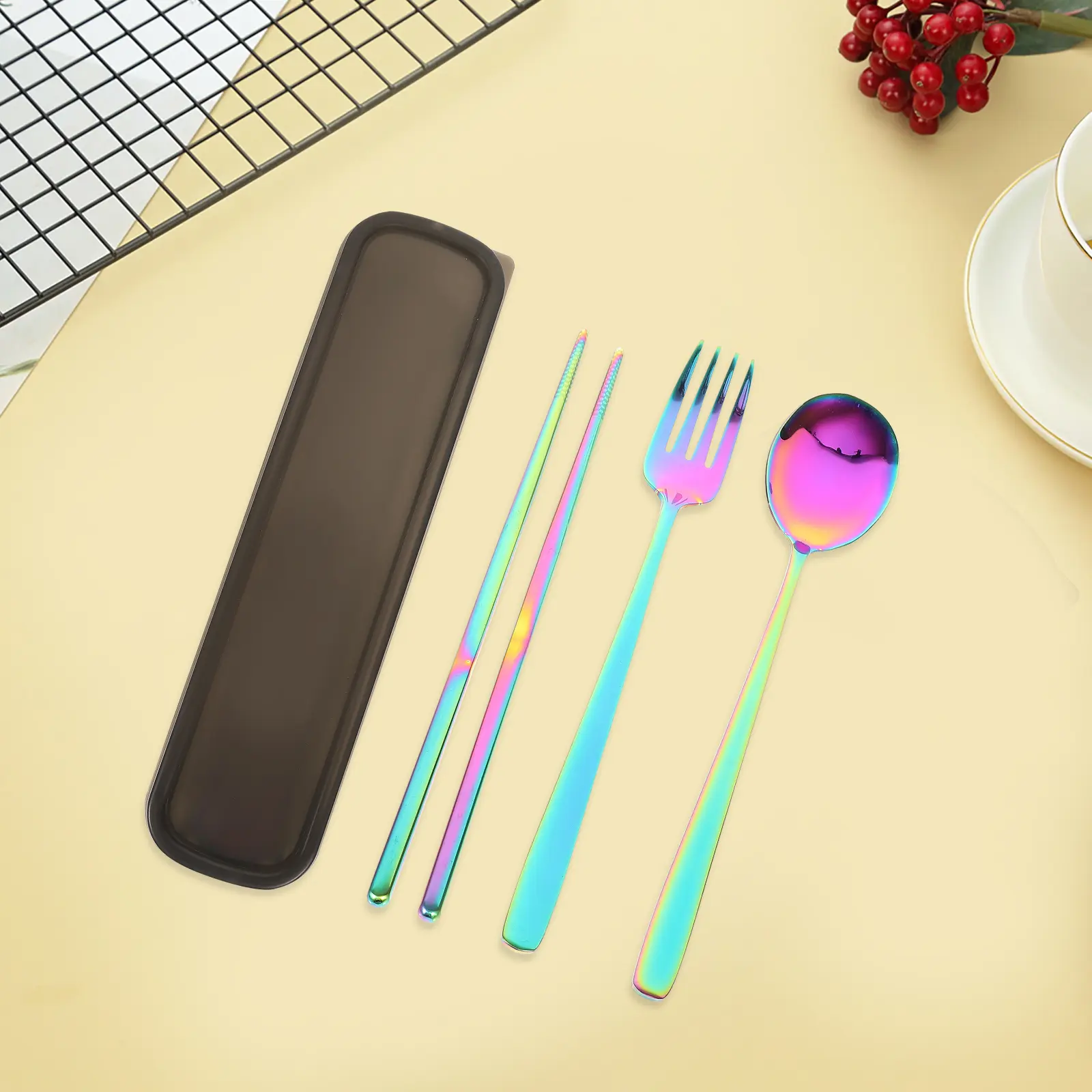 Stainless Steel Cutlery Set Heavy Duty Home Supplies Western Style Silver Spoons Kitchen Dining Tableware