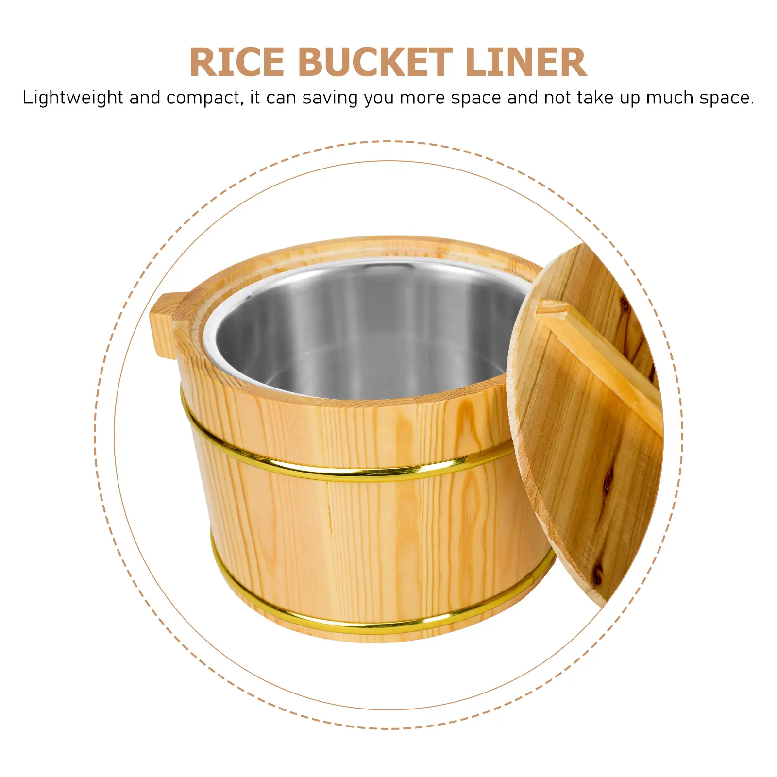 Stainless Steel Rice Steamed Bucket Liner Reusable Kitchen Accessory Household Steaming Bowl Compact Lightweight Food for Sushi