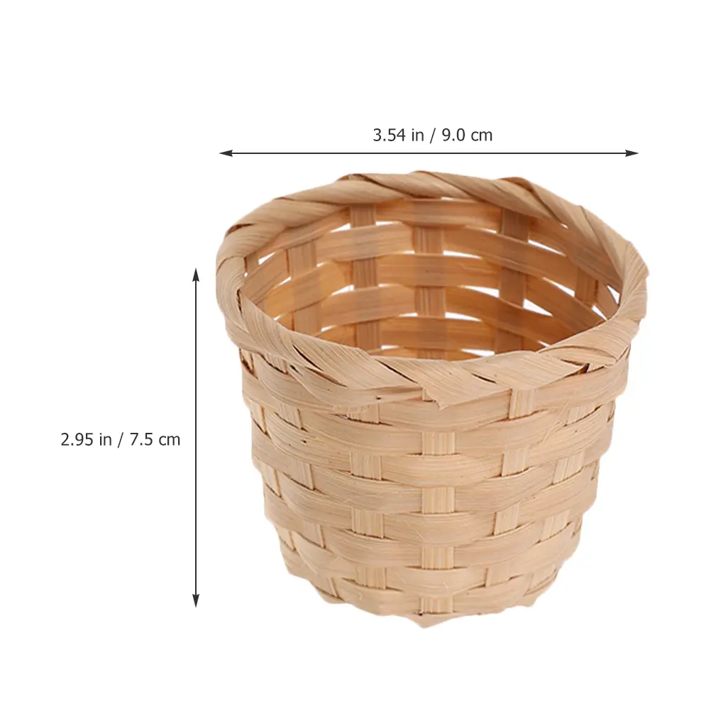 6 Pcs Household Bamboo Storage Basket Baby Baskets Sundries Organizer Mini Woven
