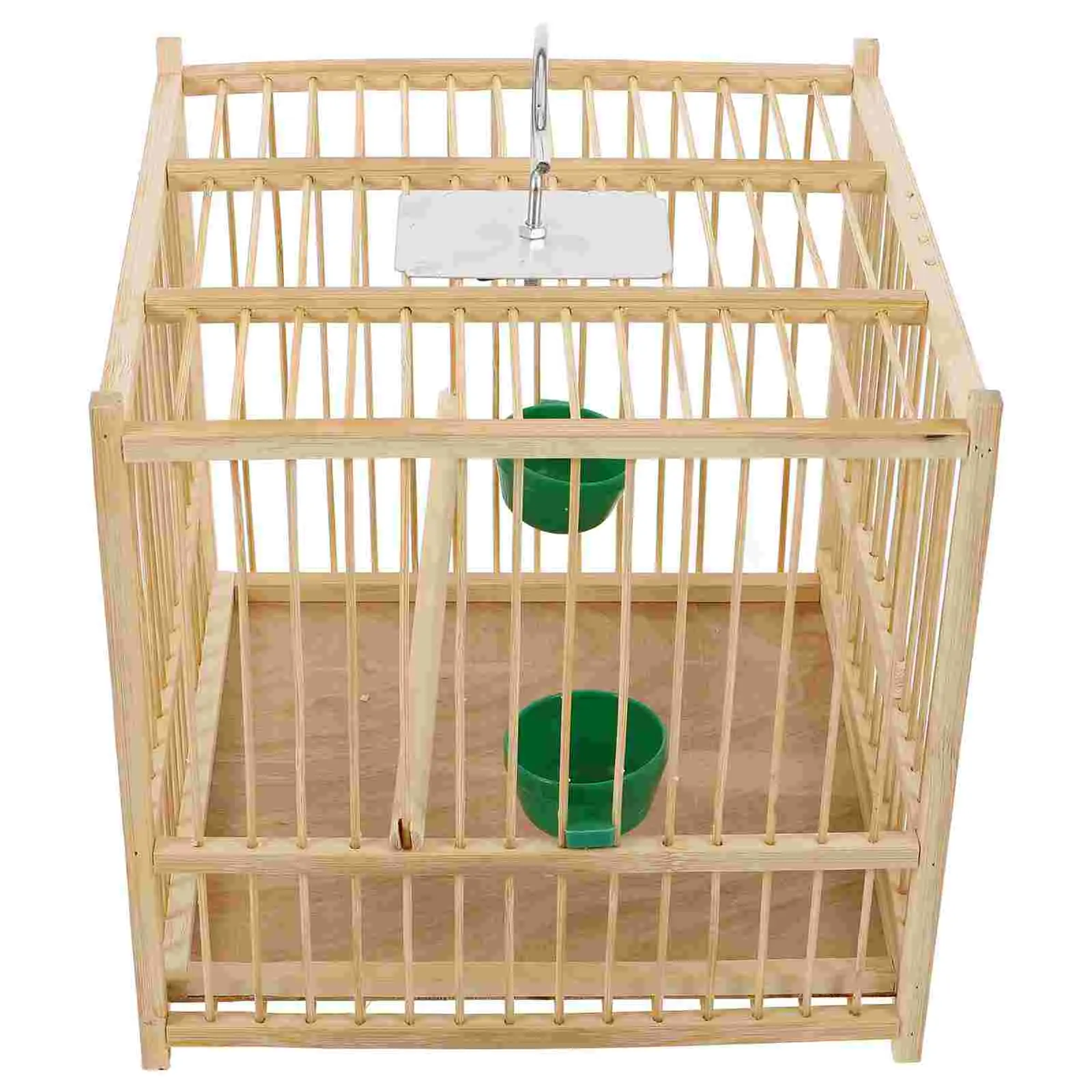 Bamboo Birdcage Small Bird Cage With Hanging Hook Durable Bamboo Material Comfortable Space Bird Cages Nests Pet Products