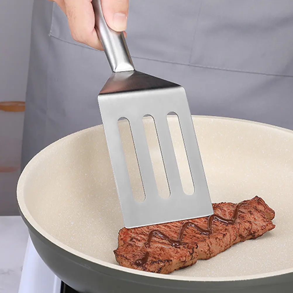 Steak Frying Spatula Stainless Steel Turner Kitchen Tool Multipurpose Cooking Shovel Practical Housewarming Gift