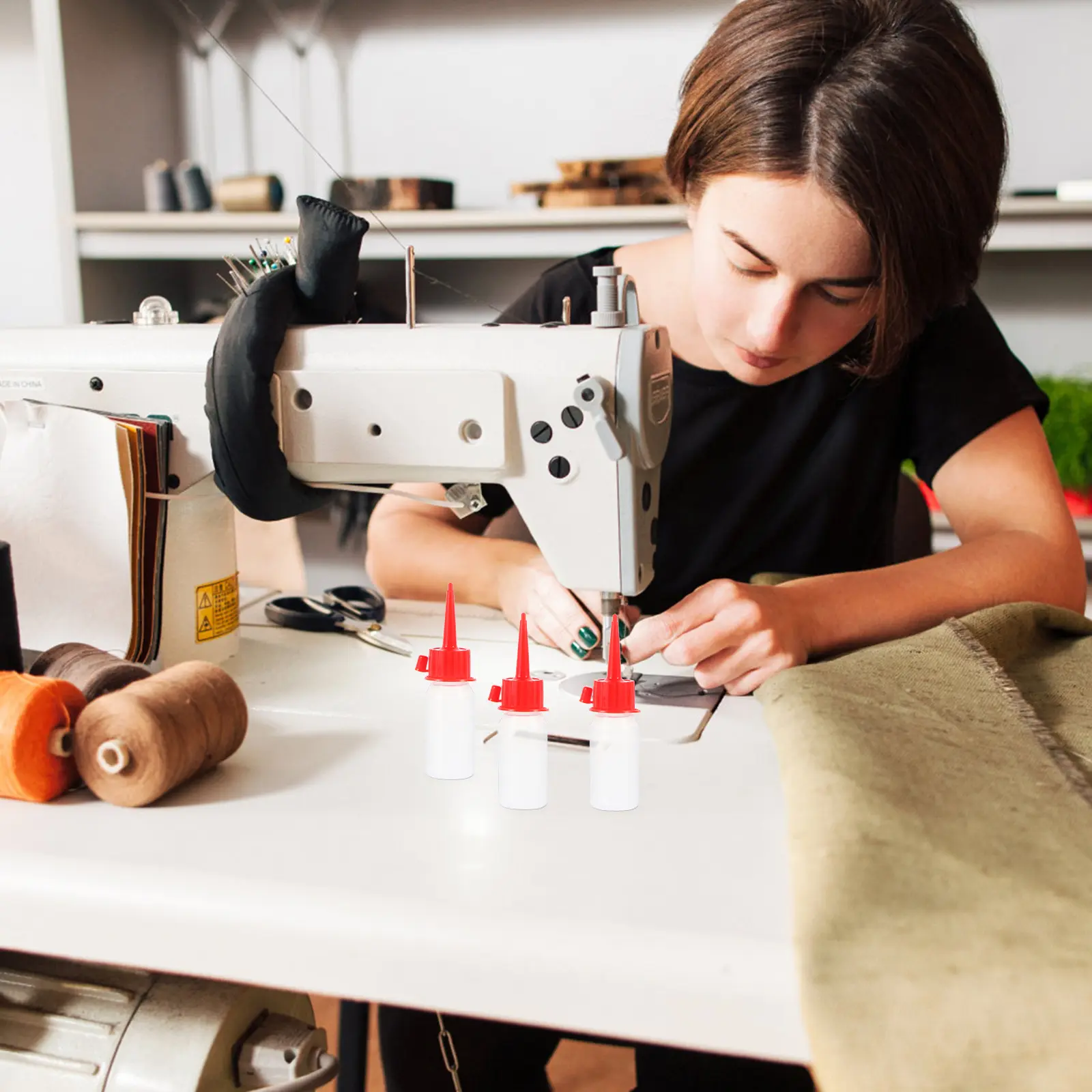 25 Pcs Plastic Bottle Oil Pot Sewing Machine Can Holders Liquid Glue Machines Bottles The Pet Containers