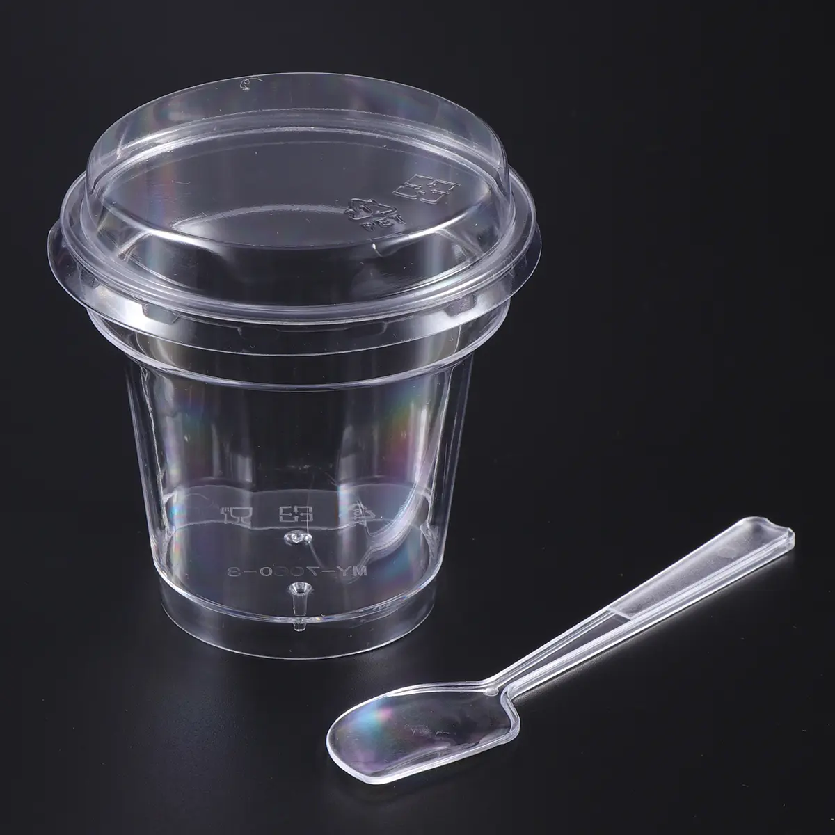 10 Sets Jelly Cup Mini Desert Cups Disposable Parfait with Spoons Cream Dessert Bowls for Desserts Cake Ice Dish Flowerpot