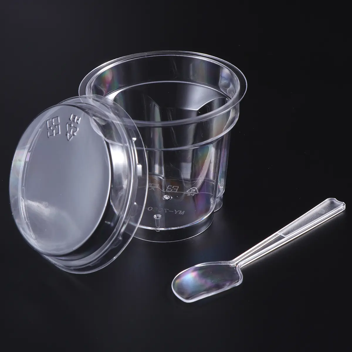 10 Sets Jelly Cup Mini Desert Cups Disposable Parfait with Spoons Cream Dessert Bowls for Desserts Cake Ice Dish Flowerpot