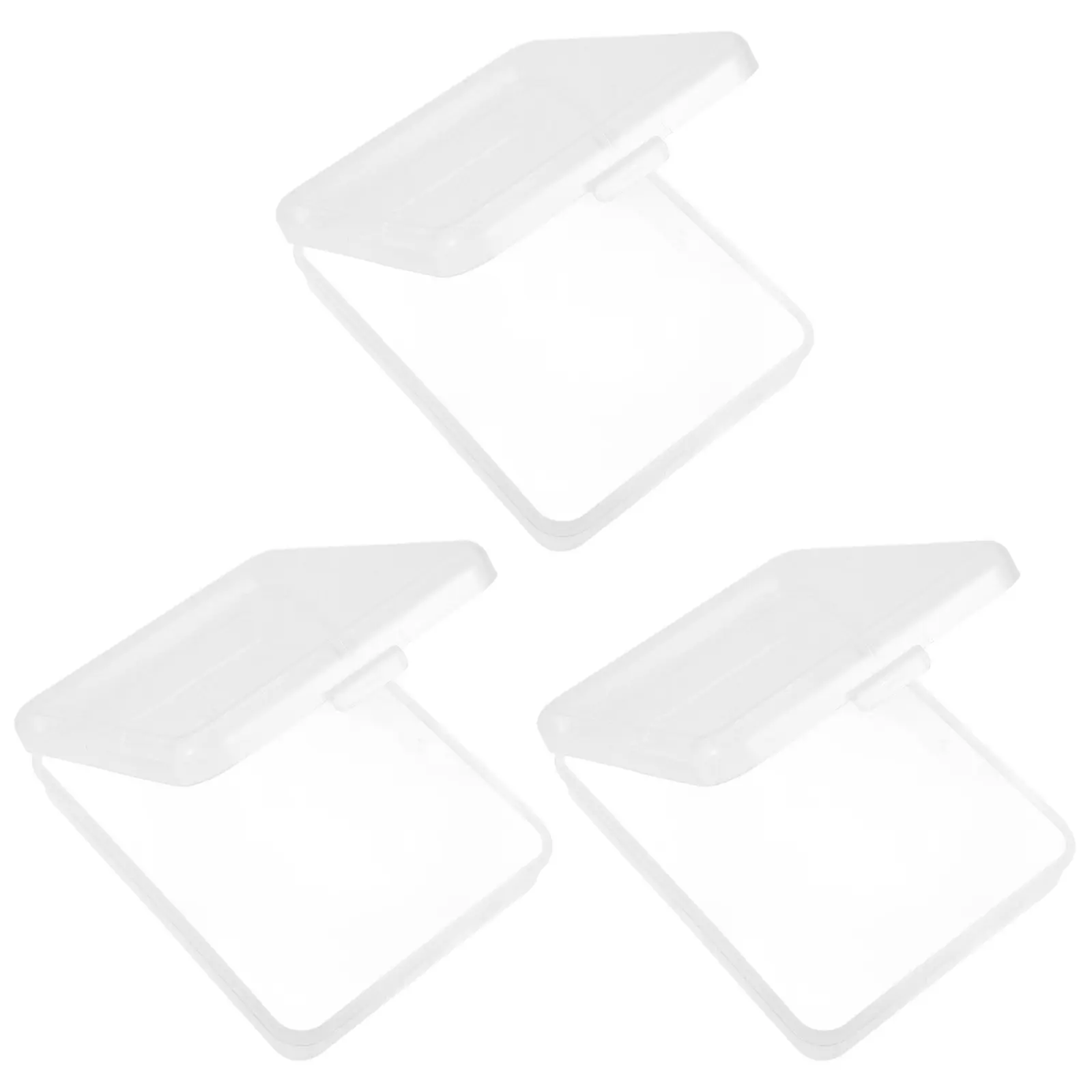 3pcs Travel Pad Holder Small Clear Plastic Storage Boxes for Cotton Pads Swabs Containers Bath Travel Multifunctional