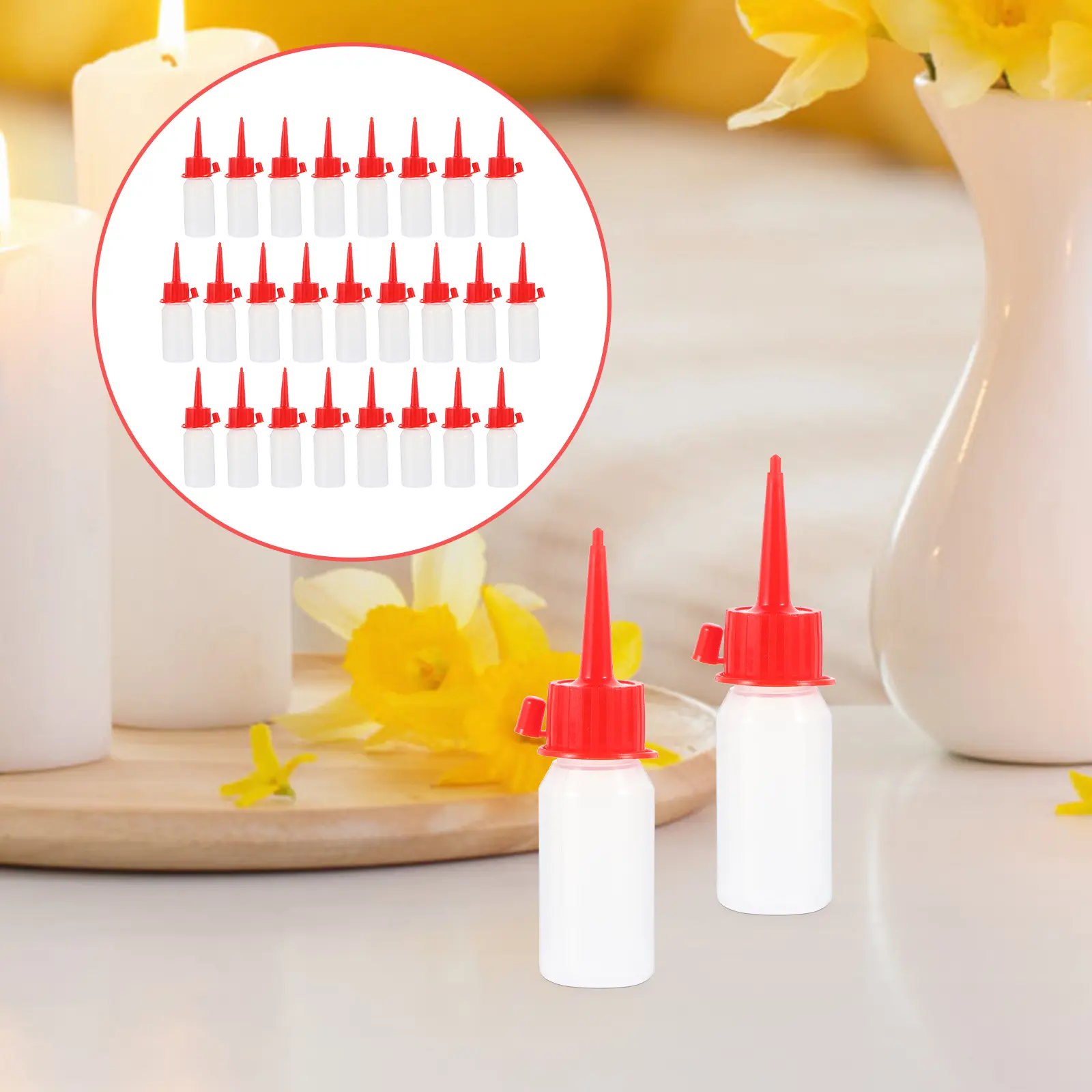 25 Pcs Plastic Bottle Oil Pot Sewing Machine Can Holders Liquid Glue Machines Bottles The Pet Containers