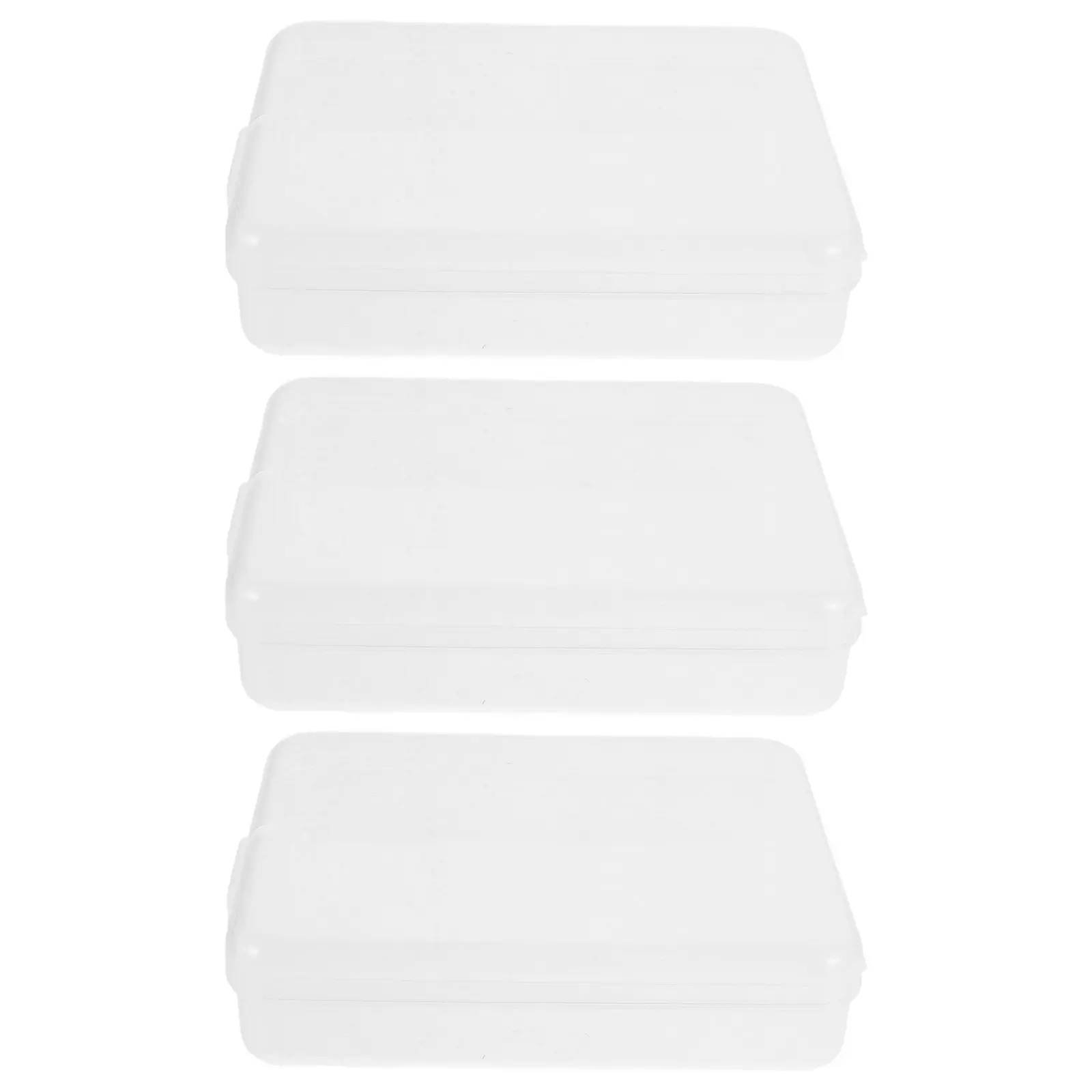3pcs Travel Pad Holder Small Clear Plastic Storage Boxes for Cotton Pads Swabs Containers Bath Travel Multifunctional