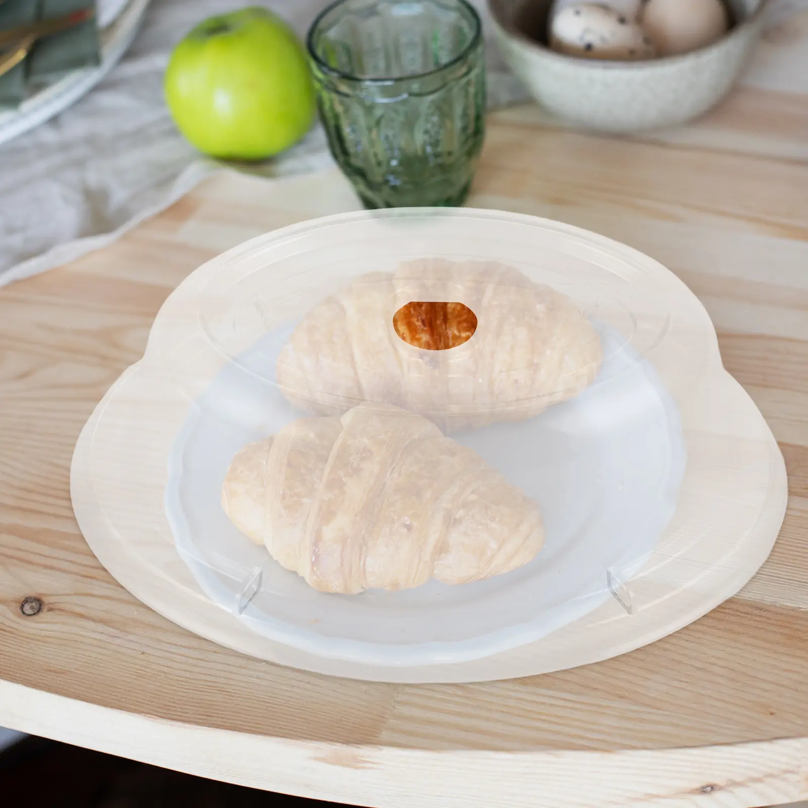 8 Inch Pan Transparent Polycarbonate Food Warmer Covers Microwave Plate Dome Insulation Dish Plastic Cake Versatile Pot Lid