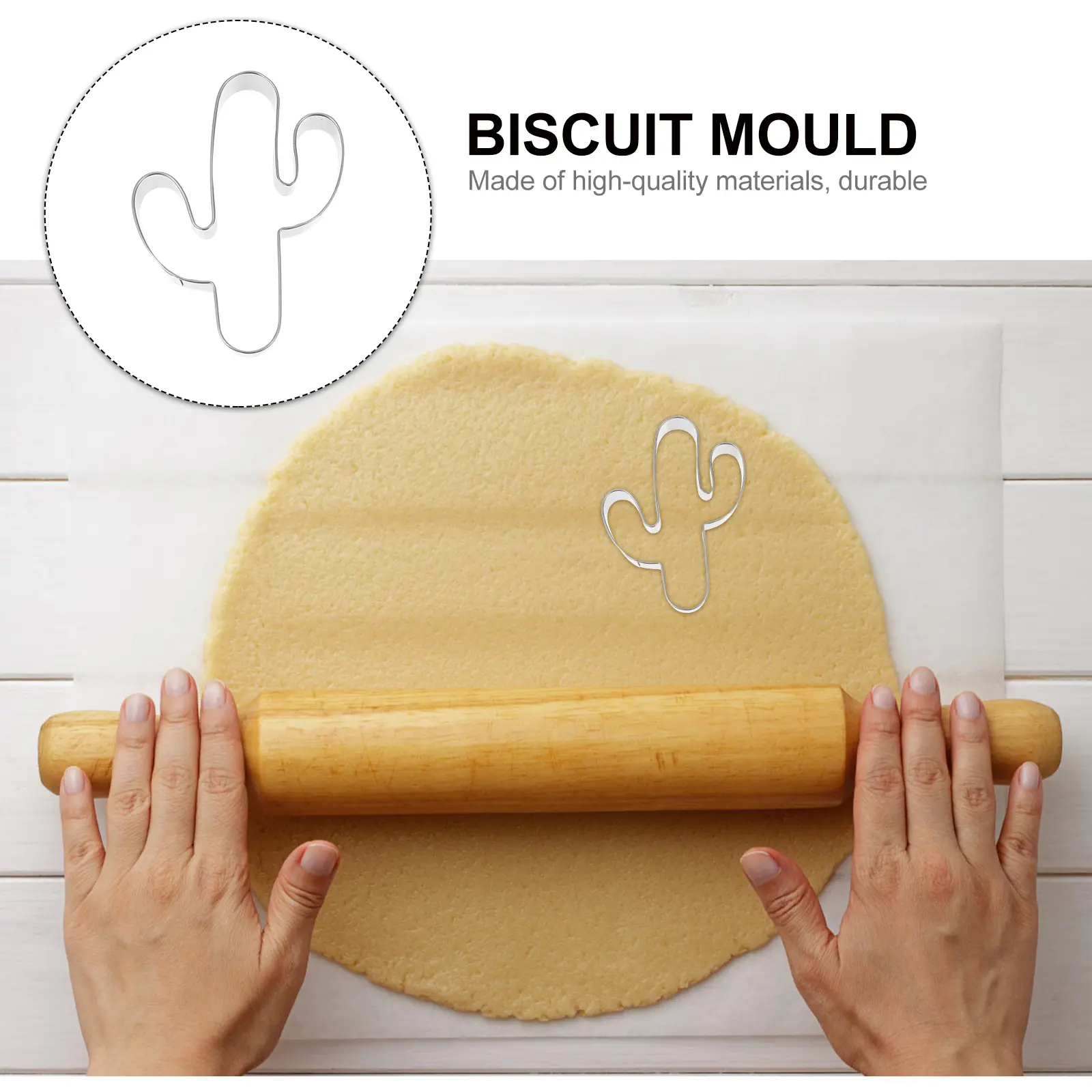 Baking Mold Stainless Shape Biscuits Cookie Stamp Baking Mold Kitchen Cookie Mold Cake Decoration Tool