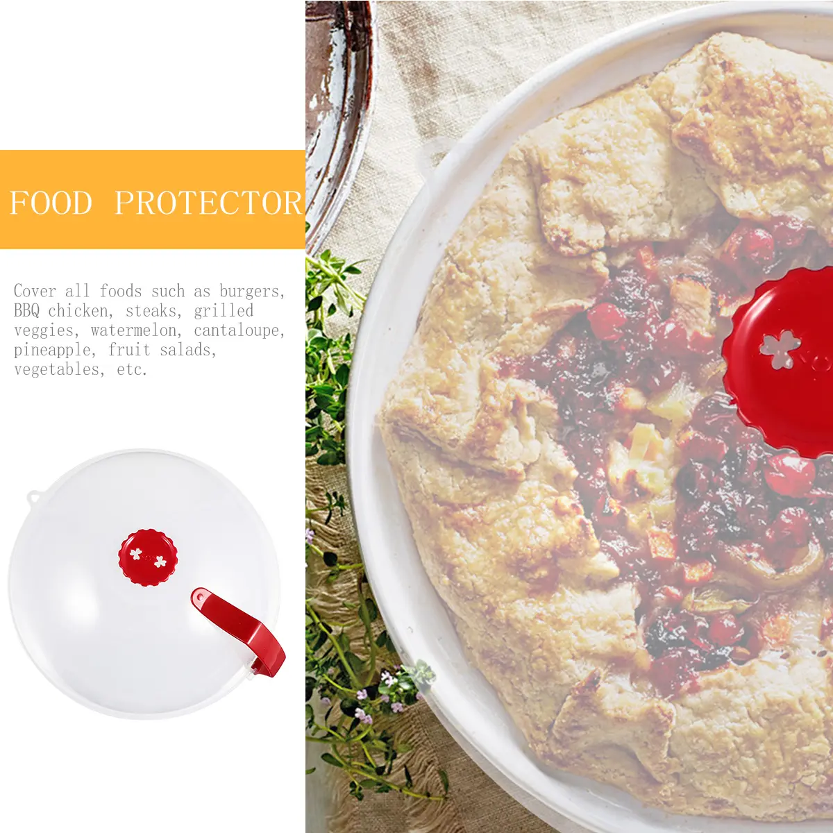 Clear Umbrella Fresh keeping Food Protector Mosquito proof Dust proof Household Barbecue Picnic Party Camping Trip Veggie Fruit