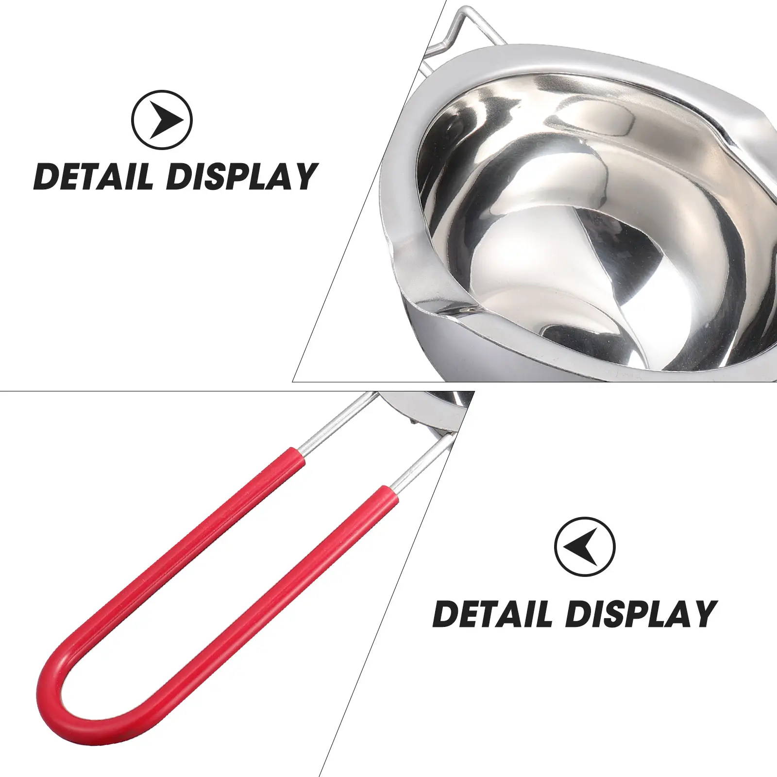 Stainless Steel Melting Pot Red Heater Milk Cheese Wax Kitchen Supplies Oxidation Resistant Easy Clean Hollow H