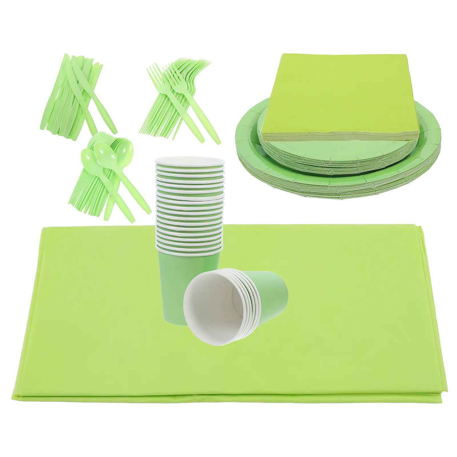1 set Paper Plate Set for Party Birthday Decorations Disposable Dinnerware Bright Color Fine Workmanship Unique Design No