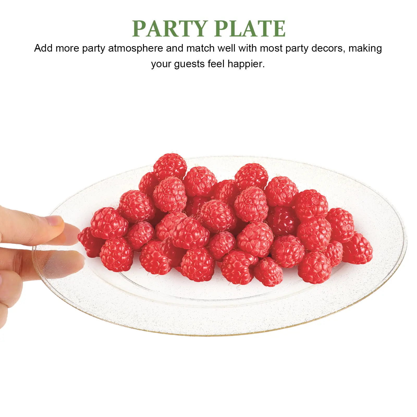 25 Pcs Golden Powder Dessert Plates Disposable Multi use Party Snacks Decorative Fruit Cake Serving Plates Barbecue Dinner