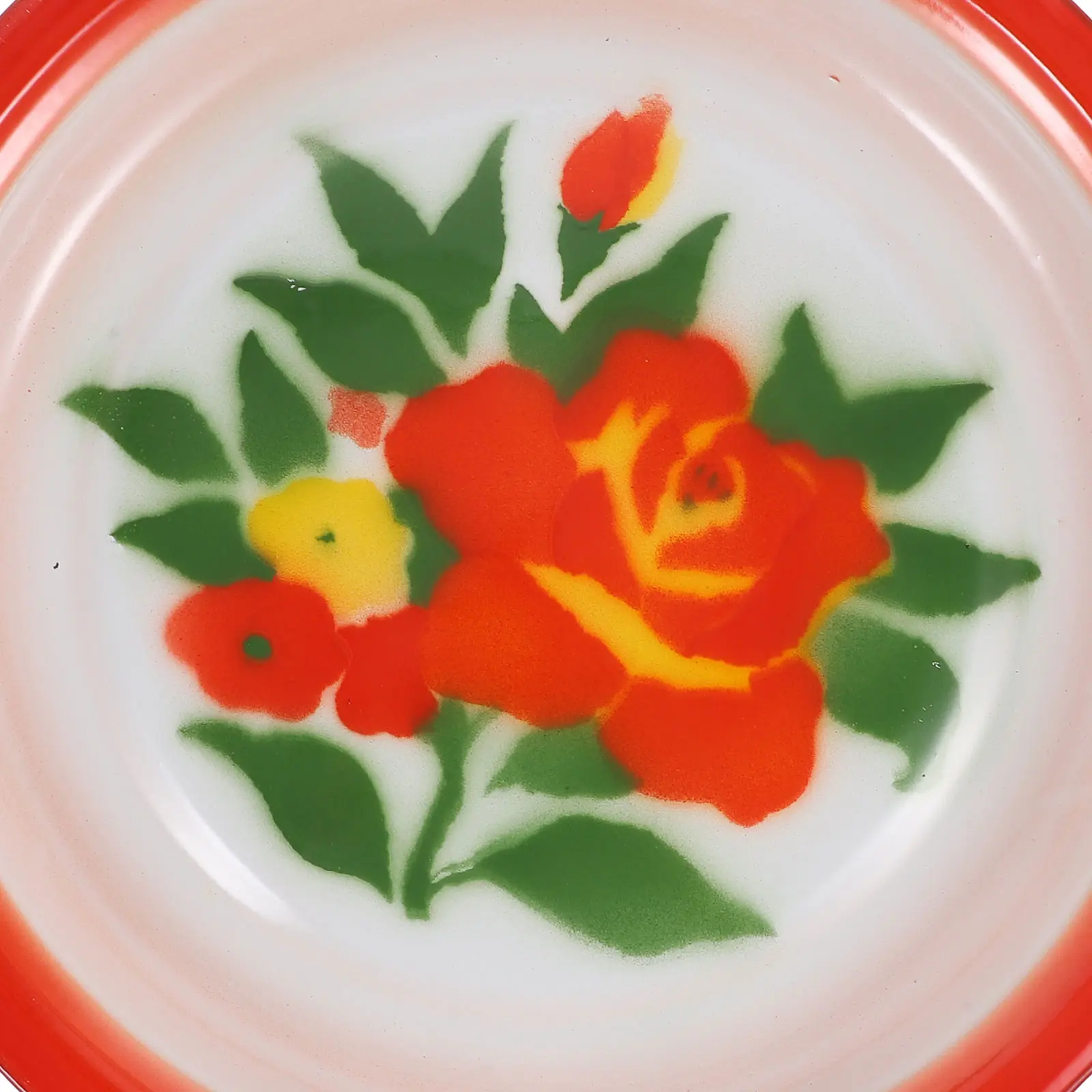Round Enamel Plate Dish Serving Dessert Food Tray Decorative Ceramic Platter Chic Chinese Style Multi- Supply