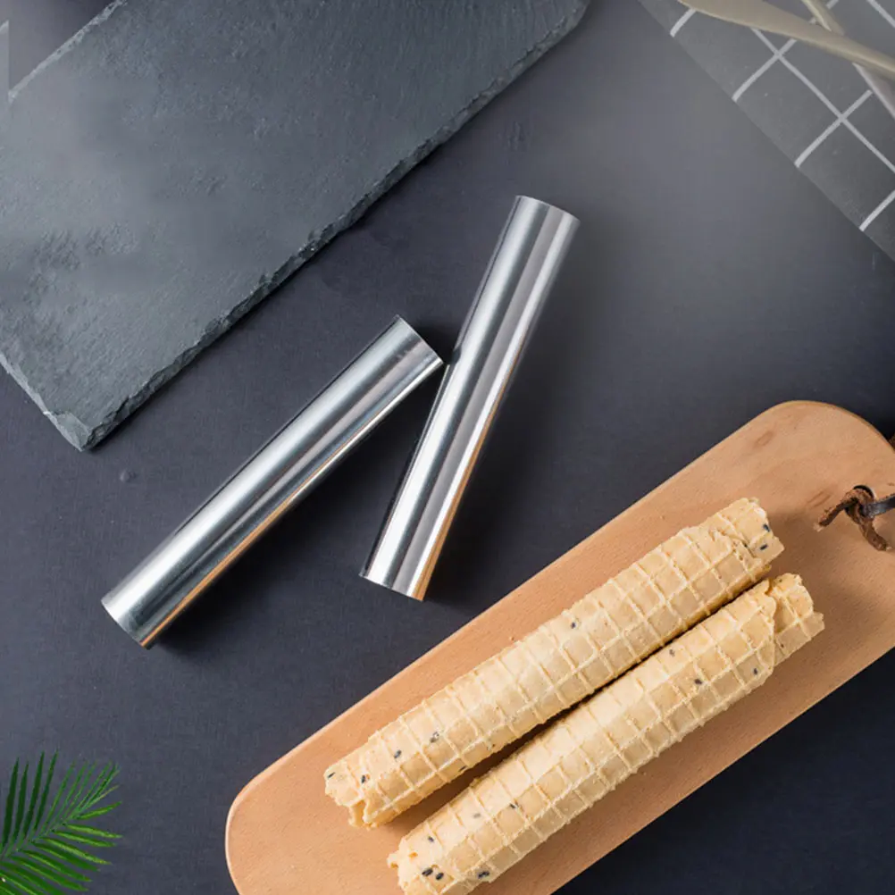 3 Pcs Baking Mold Kitchen Cake Stainless Steel Cannoli Form Tubes Supplies Pastry Molds