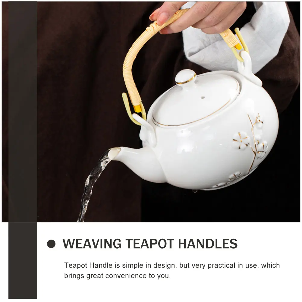 Teapot H Replacement Wear resistant Retro Kettle Grip Compact Teapot Supplies Corrosion resistant Practical Long